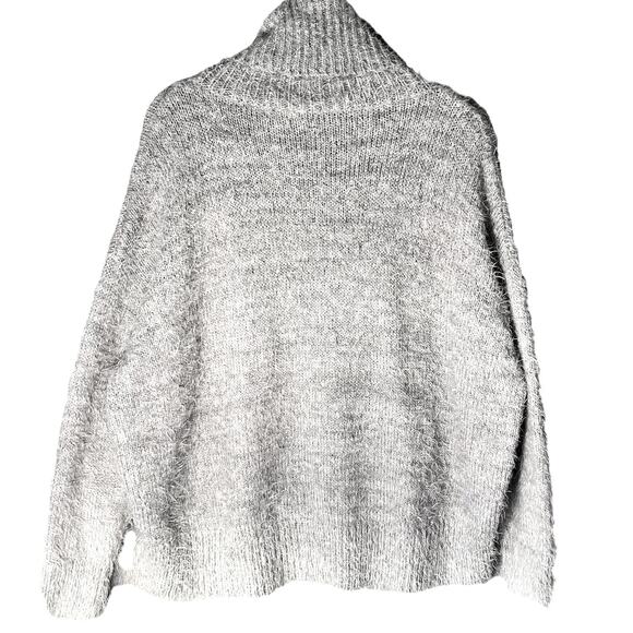 Show Me Your Mumu Gray Fatima Hi-Low Fuzzy Wool Sweater Small Cozycore Lagenlook - Picture 3 of 6